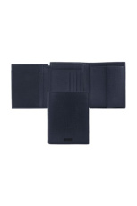 Geldbrieftasche mit Klappe, kariert, Marineblau