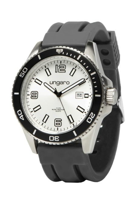 Armbanduhr mit Datumsanzeige Milo grau, Produktbild (1)