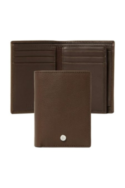 Kartenetui mit Klappe, Knopf, Braun, Produktbild (2)