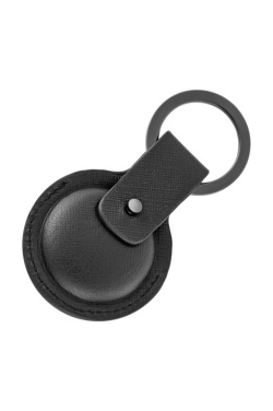Schlüsselanhänger mit AirTag-Halter, Double B Saffiano Schwarz, Produktbild (3)