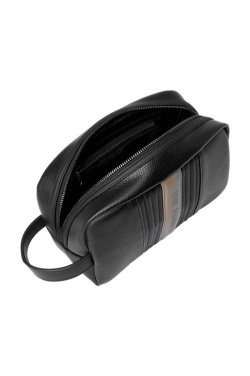 Kulturbeutel Delano taupe & Schwarz, Produktbild (2)