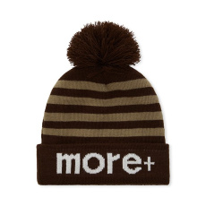 Acryl-Mütze mit individuellem Jacquard-Muster und Bommel.
