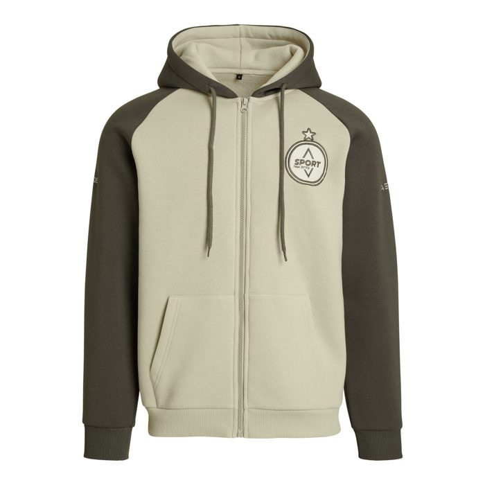 Raglan-Hoodie mit Reißverschluss, 320 g Baumwollmischgewebe (über 40 Farben), Produktbild