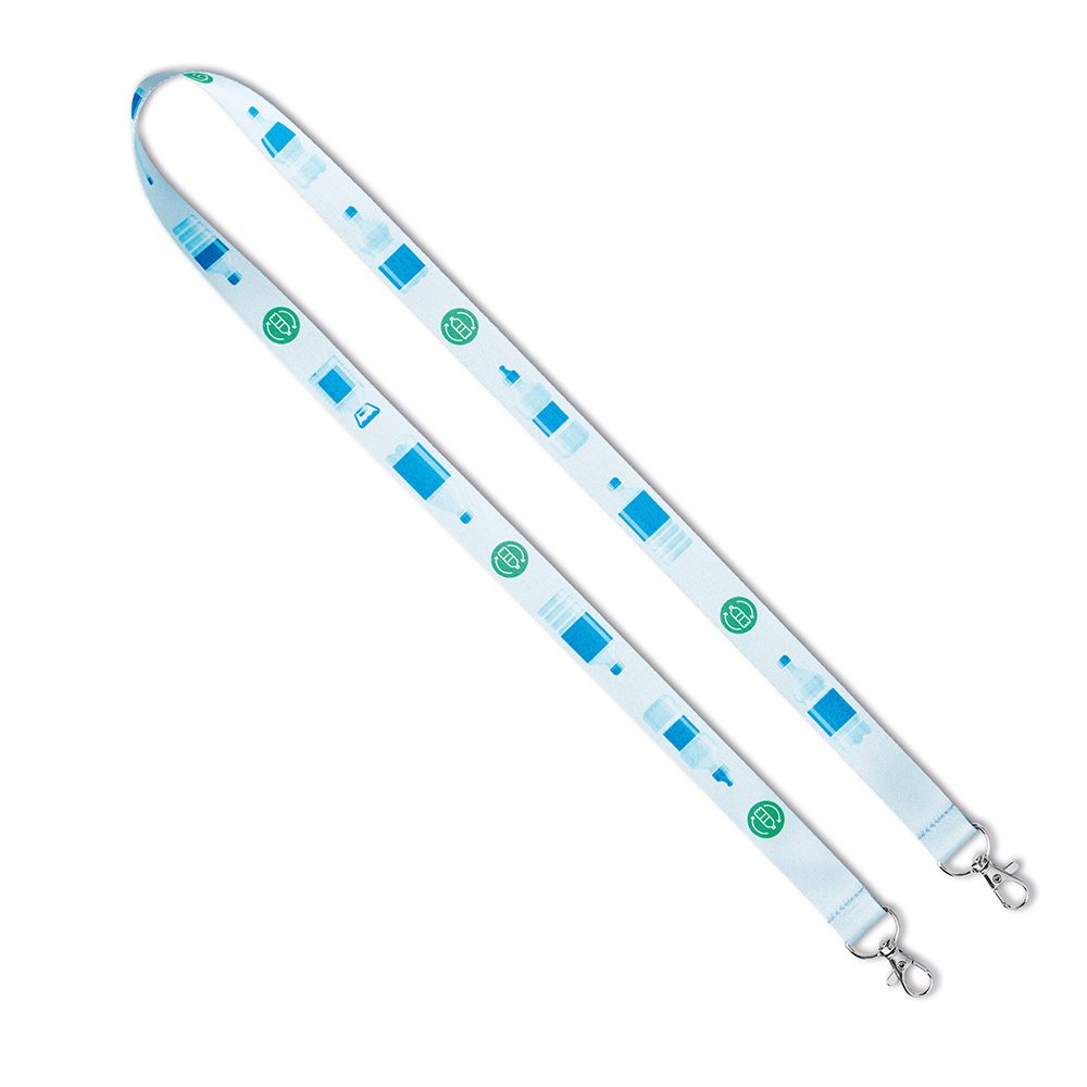 RPET-Sublimations-Lanyard mit 2 Clips., Produktbild