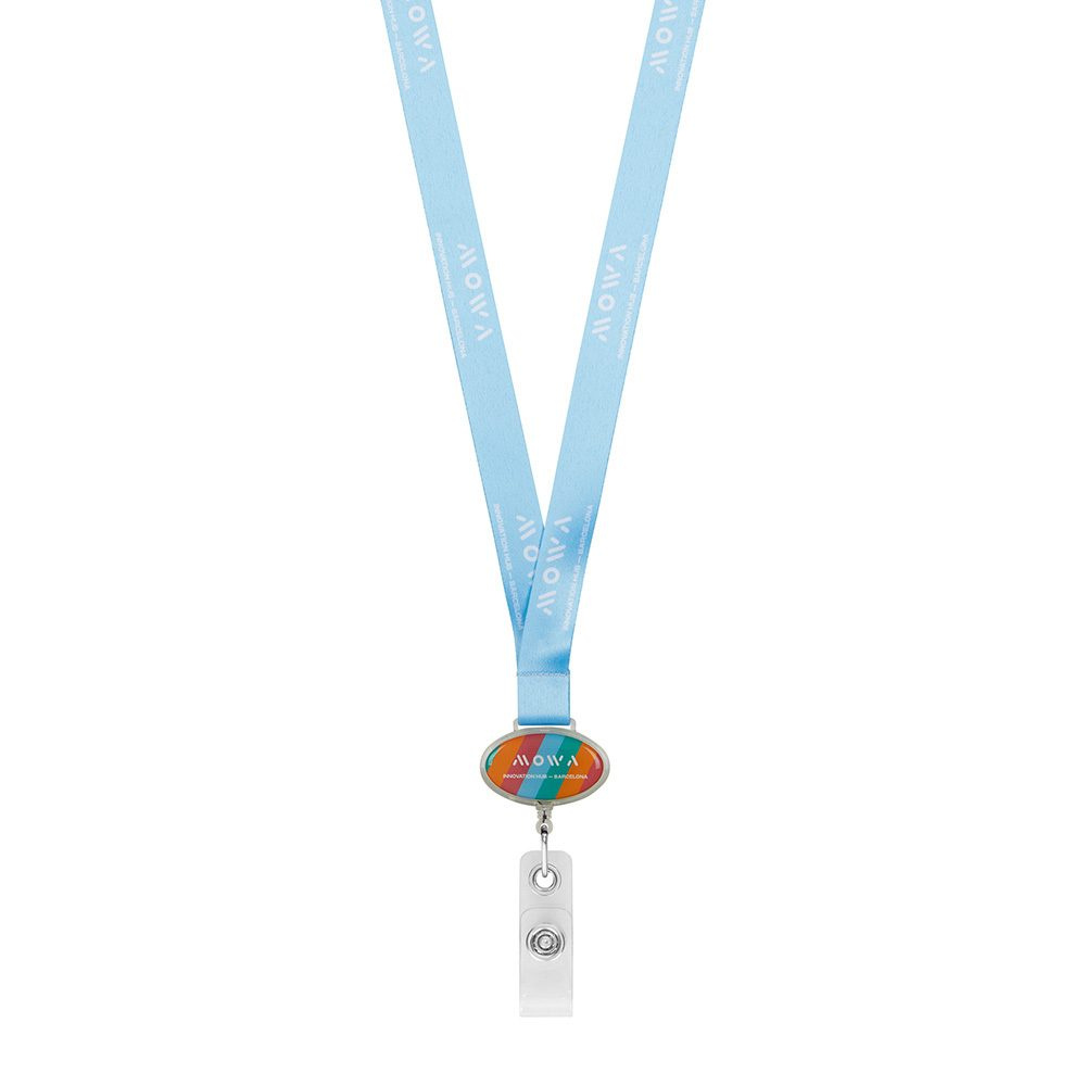 Polyester-Sublimations-Lanyard mit ovalem Logo-Ausweishalter., Produktbild
