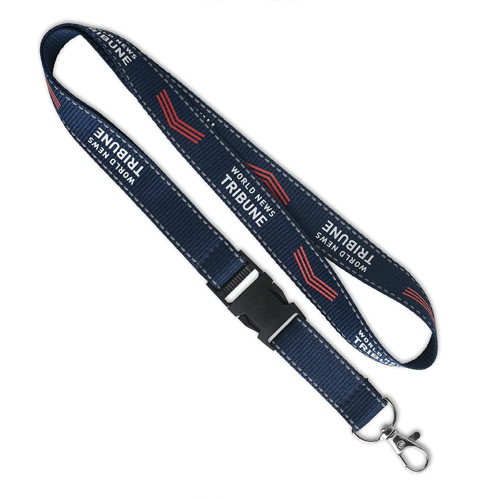 Abnehmbares Polyester-Schlüsselband mit reflektierenden Fäden., Produktbild