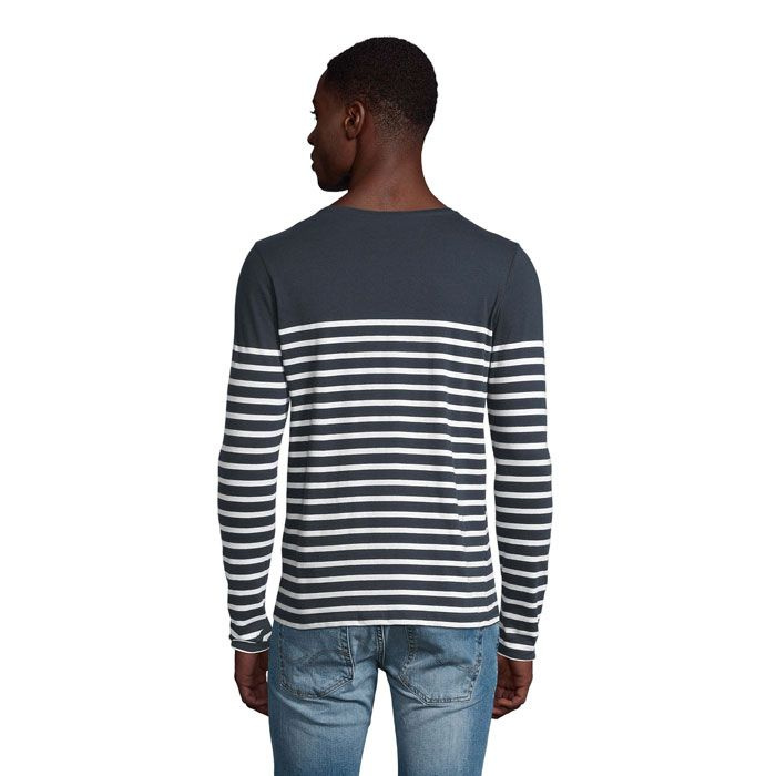 MATELOT Herren-Langarmshirt, Französisches Marineblau/Weiß, S, Produktbild (1)