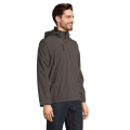 FALCON 3-in-1-Softshelljacke mit abnehmbarer Kapuze und Ärmeln, Anthrazitgrau