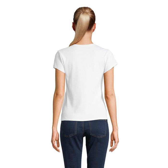 SARA geripptes Damen-T-Shirt, Weiß, XS, Produktbild (1)