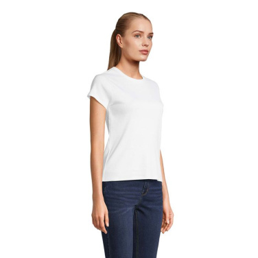 SARA geripptes Damen-T-Shirt, Weiß, XS, Produktbild (2)