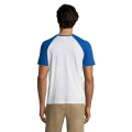 FUNKY zweifarbiges Herren-T-Shirt, Weiß/Königsblau
