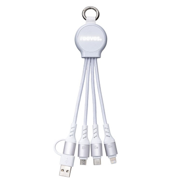 Beleuchtetes 6-in-1-Ladekabel REEVES-PUHALANI SWITCH – weiß / weiß (2)