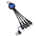 Beleuchtetes 6-in-1-Ladekabel REEVES-PUHALANI II, schwarz / blau