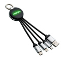 Beleuchtetes 3-in-1-Ladekabel REEVES-PUHALANI, schwarz / grün