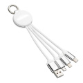 Beleuchtetes 3-in-1-Ladekabel REEVES-PUHALANI, weiß / weiß