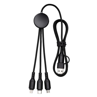 Beleuchtetes 6-in-1-Ladekabel REEVES-PUHALANI LONG – schwarz / weiß (4)