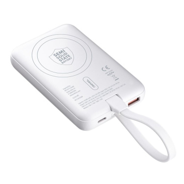 Magnetische kabellose 15-W-Powerbank REEVES-WATTRON PLUS X, 10000 mAh – weiß (2)