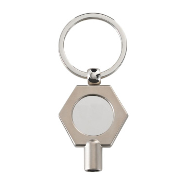 Schlüsselanhänger mit Heizkörperschlüssel RE98-RADIATOR-KEY – matt silber (3)