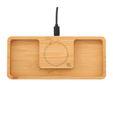 Schreibtisch-Organizer mit kabellosem Ladegerät REEVES-BAMBOOCHARGE, 15 W (2)