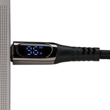 USB-C-Kabel mit Display und Kabelbinder REEVES-CONVERTICS DIGITAL, 100 W – schwarz (3)