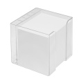 Zettelbox „Alpha“ mit Stiftehalter, transparent