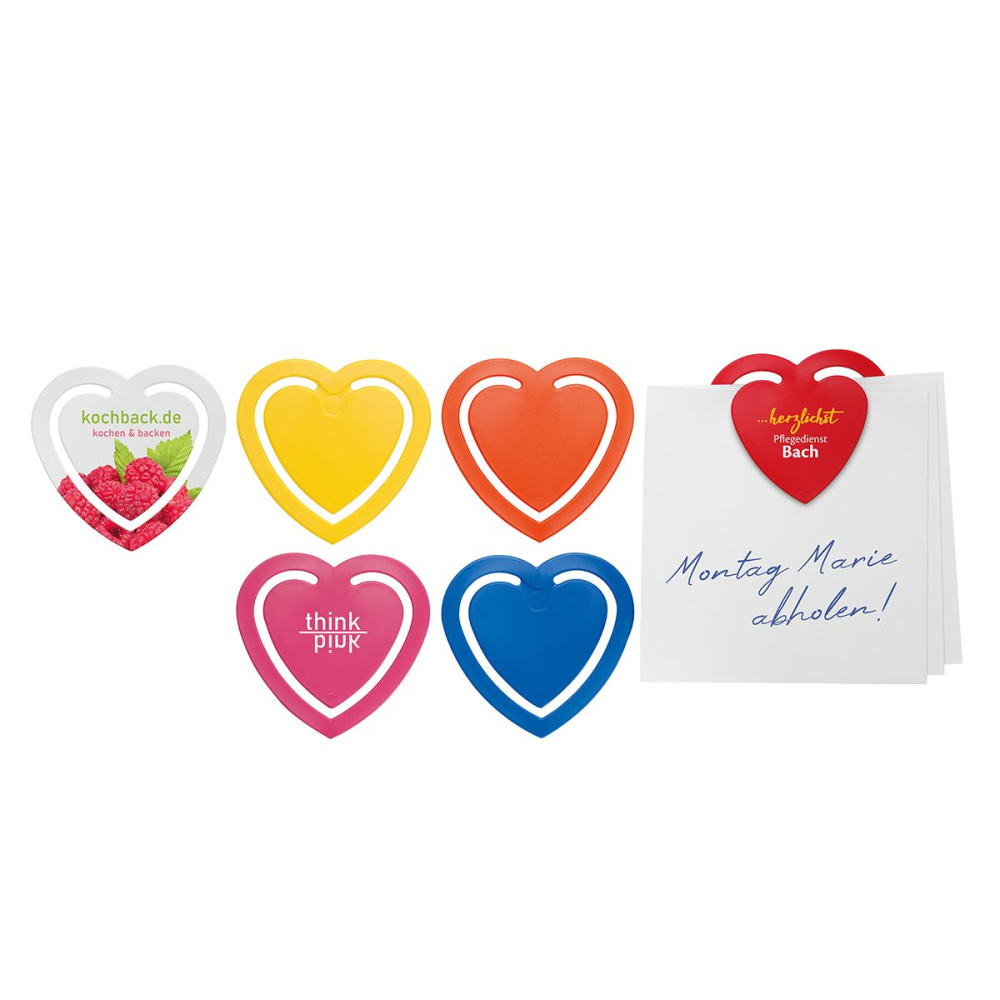 Zettelklammer "Herz", blau, Produktbild (1)