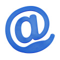 Zettelklammer "@-Zeichen", blau
