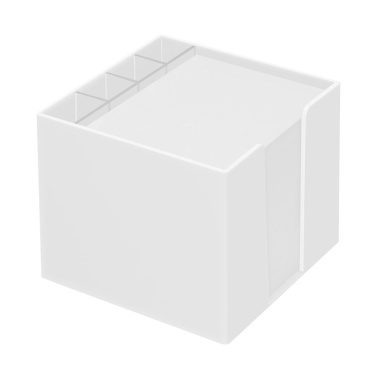 Zettelbox „Epsilon“ mit Stiftehalter, weiß, Produktbild (2)