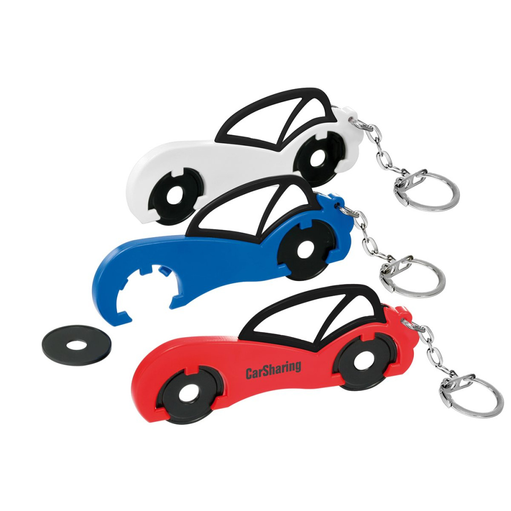 Einkaufswagenchiphalter „car“, schwarz, Produktbild (1)