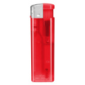 Elektronik-Feuerzeug „Beta“, transparent rot