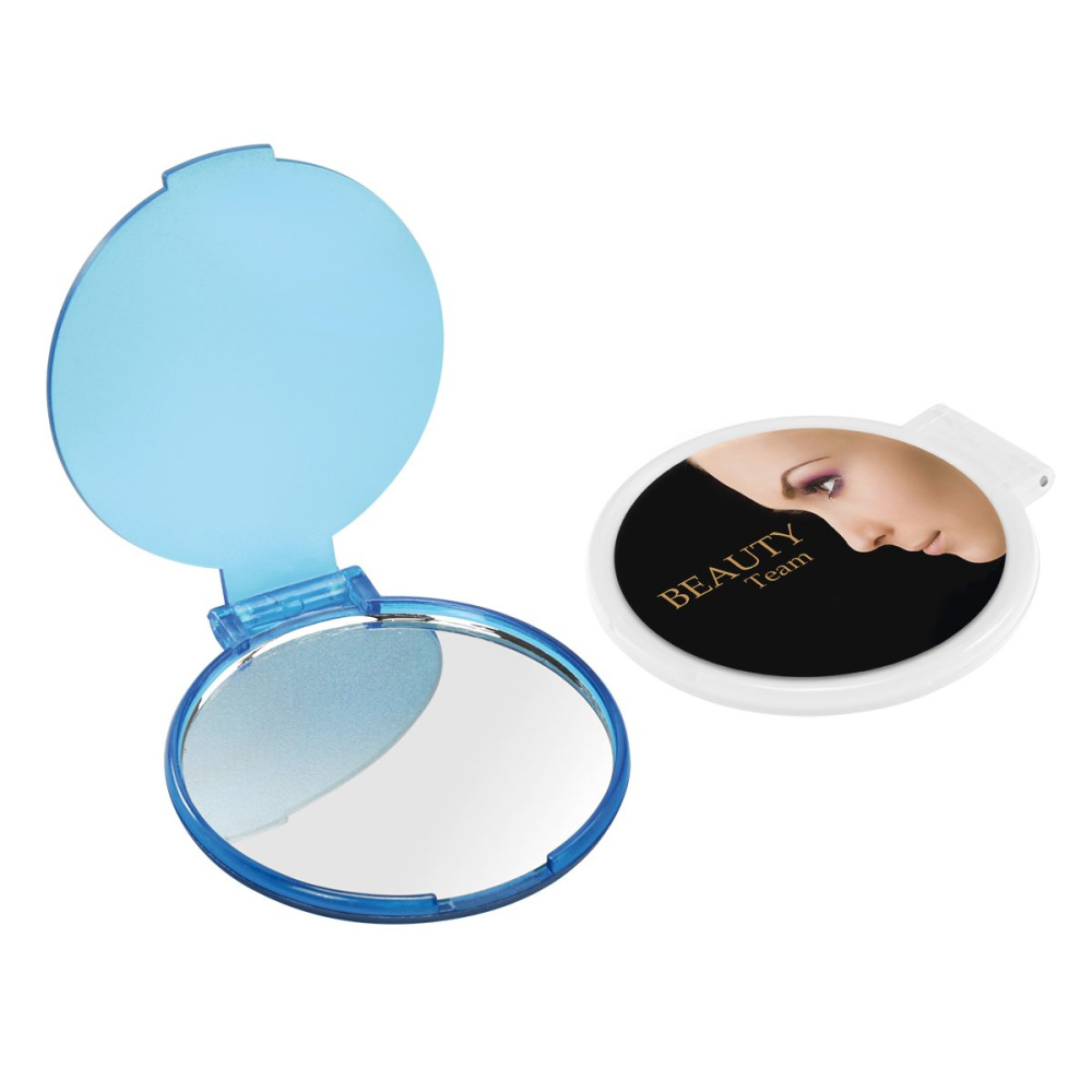 Taschenspiegel, rund, transparent, Produktbild (1)