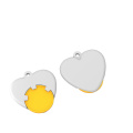 Einkaufswagenchiphalter „heart“, gelb
