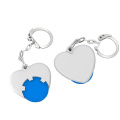 Einkaufswagenchiphalter „heart“, blau