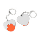 Einkaufswagenchiphalter „heart“, orange