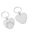 Einkaufswagenchiphalter „heart“, weiß