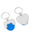 Einkaufswagenchiphalter „heart“, blau