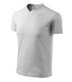 MALFINI V-Neck – T-Shirt unisex, hellgrau meliert