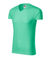 MALFINI Slim Fit V-neck – T-Shirt Herren, minze