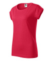 MALFINI Fusion – T-Shirt Damen, rot melliert