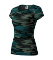 MALFINI Camo Pure – T-Shirt Damen, camouflage petrol