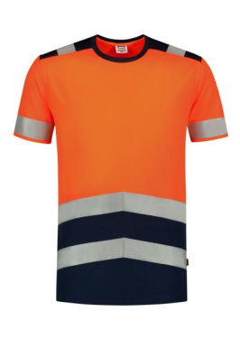 TRICORP T-Shirt High Vis Bicolor – T-Shirt unisex, fluoreszierendes orange, S, Produktbild (2)