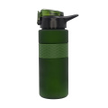 700 ml Noviq-Wasserflasche mit Strohhalm, dunkelgrün