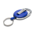 Skipass mit Karabiner, blau