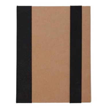 Notizblock aus Kraftpapier mit Memo-Set, schwarz/beige, Produktbild (4)