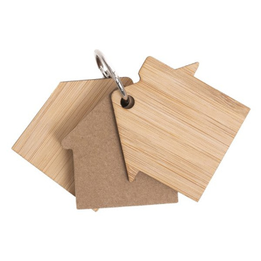 Homeland Bambus-Schlüsselanhänger mit Notizkarten, beige, Produktbild (2)