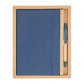 Geschenkset mit Stift und Notizbuch „Forest“, dunkelblau