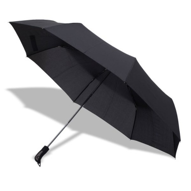 Vernier faltbarer, sturmfester Regenschirm, schwarz, Produktbild (4)