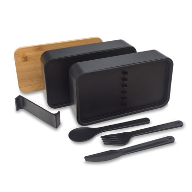 Victor Doppel-Lunchbox, 1000 ml, schwarz, Produktbild (2)