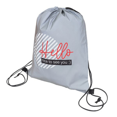 Deva Rucksack mit Kordelzug, silber, Produktbild (3)