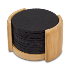 Mazzo RPET Filzuntersetzer-Set, schwarz